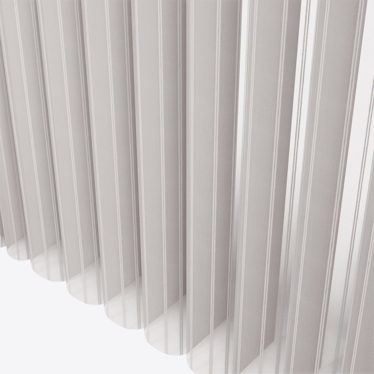 Stripe Matte Grey Day & Night Vertical Sheer 40cm - Zen Shades