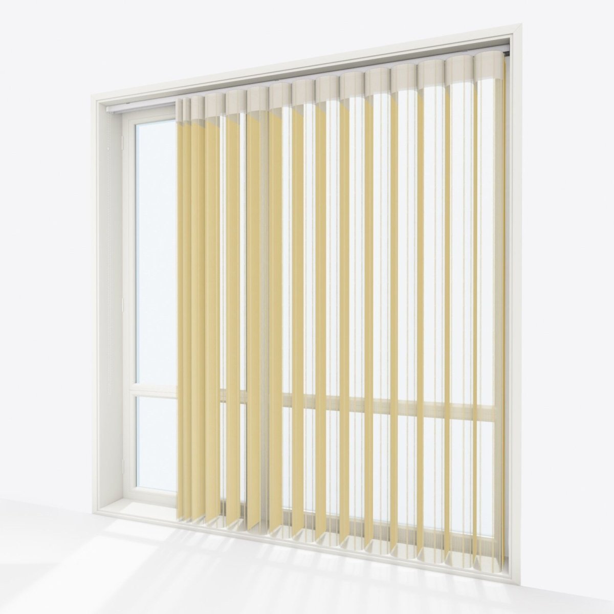 Stripe Moonlight Yellow Day & Night Vertical Sheer 40cm - Zen Shades