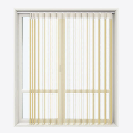 Stripe Moonlight Yellow Day & Night Vertical Sheer 40cm - Zen Shades