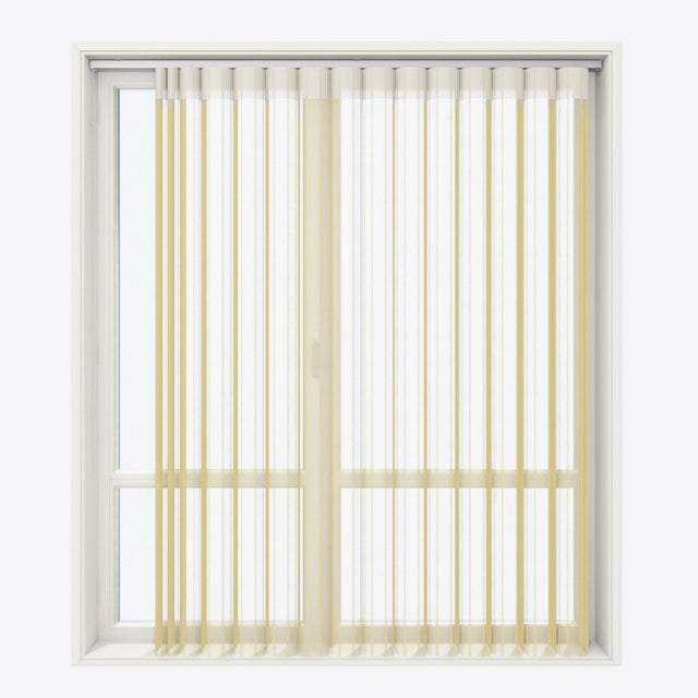 Stripe Moonlight Yellow Day & Night Vertical Sheer 40cm - Zen Shades