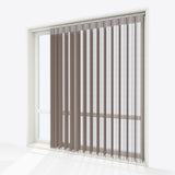 Stripe Morel Day & Night Vertical Sheer 40cm - Zen Shades