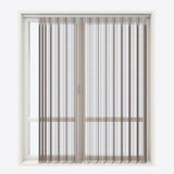 Stripe Morel Day & Night Vertical Sheer 40cm - Zen Shades