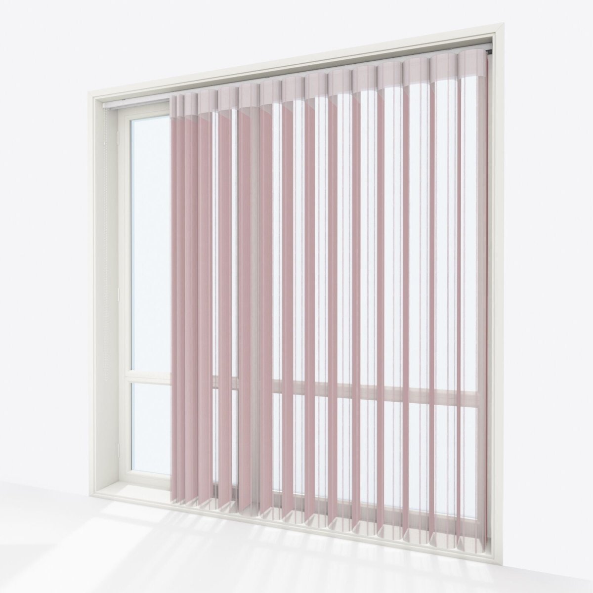 Stripe Pale Mauve Day & Night Vertical Sheer 40cm - Zen Shades