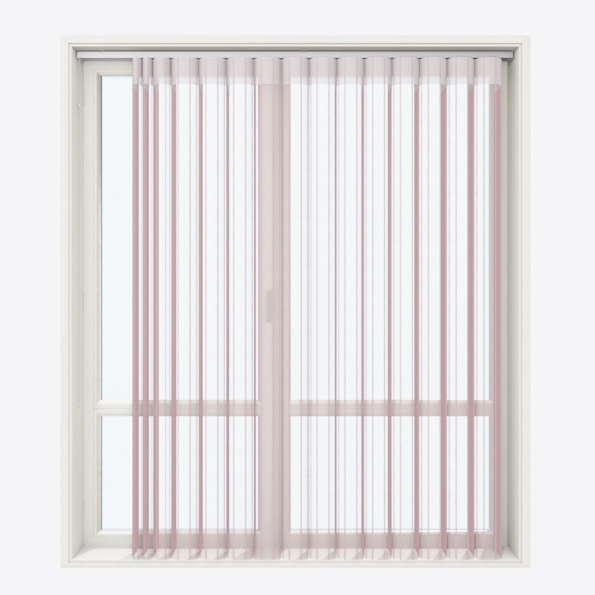 Stripe Pale Mauve Day & Night Vertical Sheer 40cm - Zen Shades