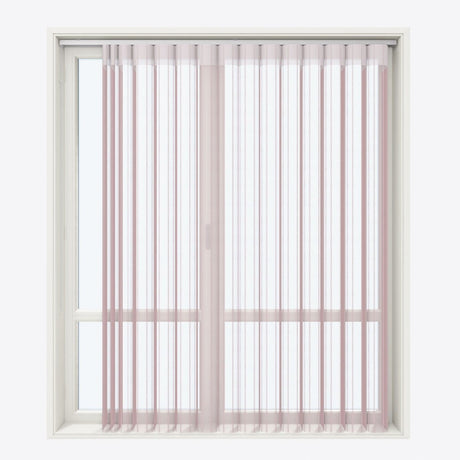 Stripe Pale Mauve Day & Night Vertical Sheer 40cm - Zen Shades