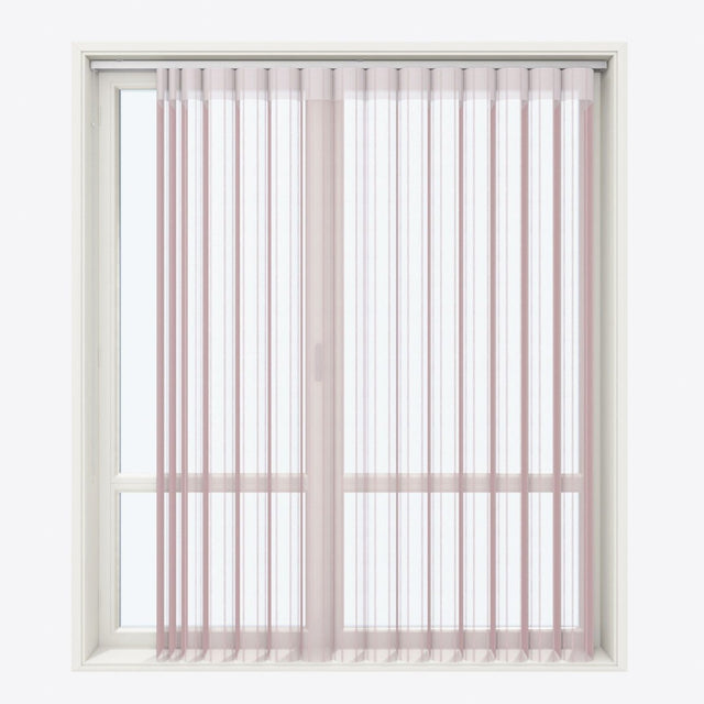 Stripe Pale Mauve Day & Night Vertical Sheer 40cm - Zen Shades