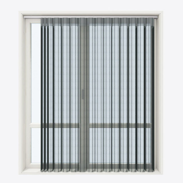 Stripe Pirate Black Day & Night Vertical Sheer 40cm - Zen Shades