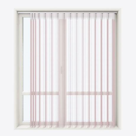 Stripe Quartz Rose Day & Night Vertical Sheer 40cm - Zen Shades