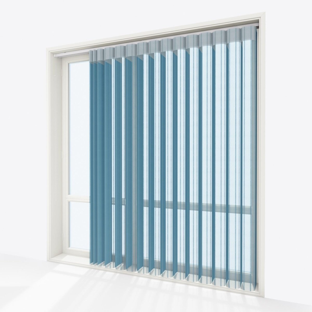 Stripe Storm Blue Day & Night Vertical Sheer 40cm - Zen Shades