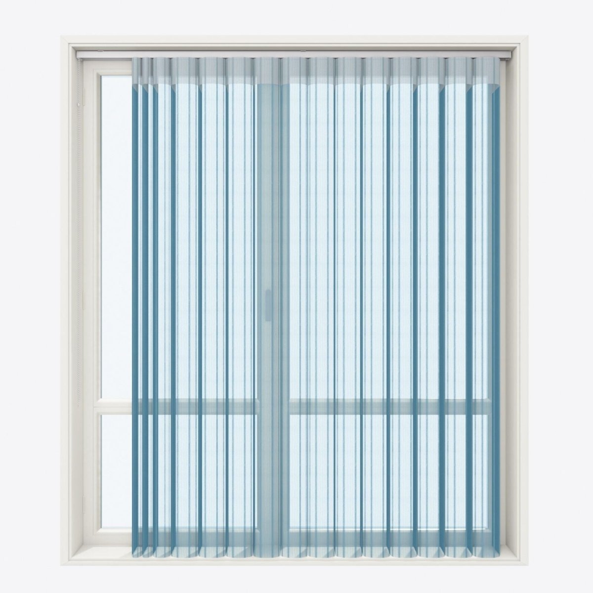 Stripe Storm Blue Day & Night Vertical Sheer 40cm - Zen Shades