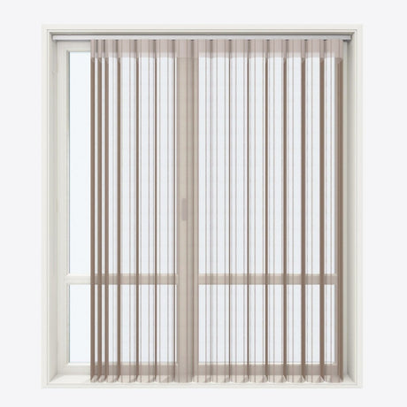 Stripe Woodsmoke Day & Night Vertical Sheer 40cm - Zen Shades