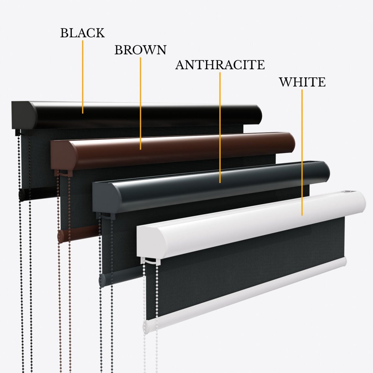 Sunscreen Onyx Black Roller Blinds - Zen Shades