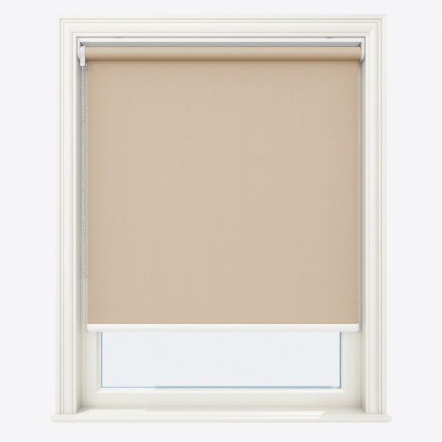 Supreme Pale Khaki Blackout Roller Blinds - Zen Shades