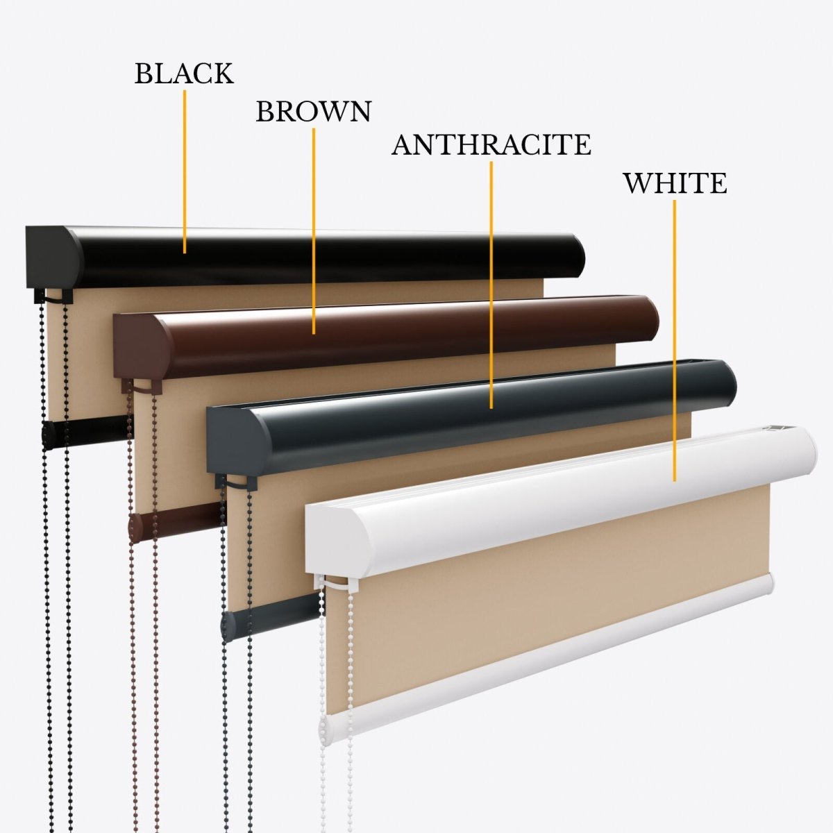 Supreme Pale Khaki Blackout Roller Blinds - Zen Shades