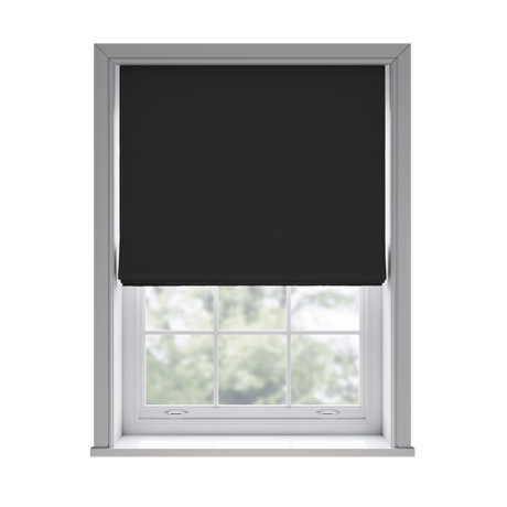 Trace Ebony Roman Blinds - Zen Shades