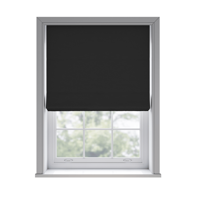 Trace Ebony Roman Blinds - Zen Shades