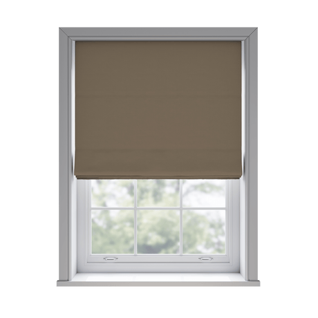 Trace Latte Roman Blinds - Zen Shades