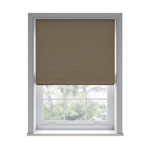 Trace Latte Roman Blinds - Zen Shades