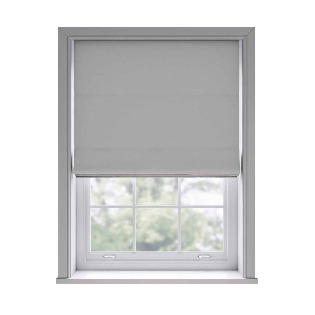 Trace Silver Roman Blinds - Zen Shades