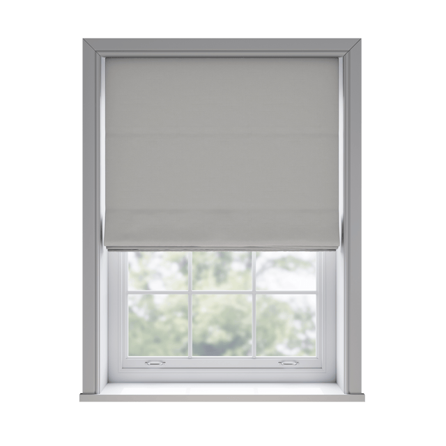 Trace Silver Roman Blinds - Zen Shades