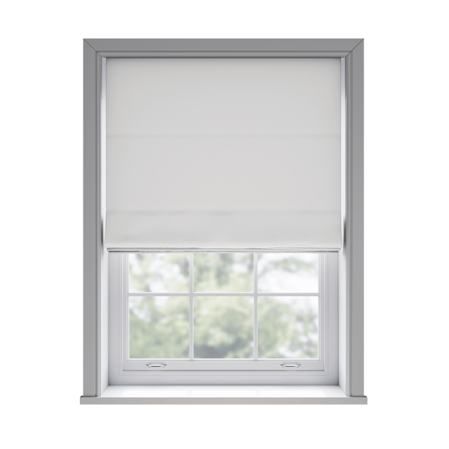 Trace White Roman Blinds - Zen Shades