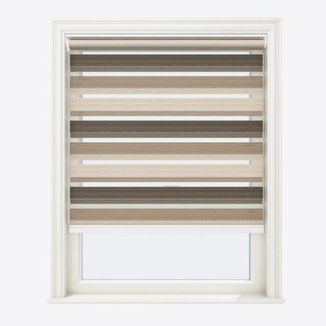 TriTone Timber Cream Day & Night Blinds - Zen Shades