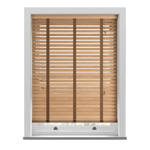 Tuscan Oak Real Wooden Blinds With Tapes - Zen Shades