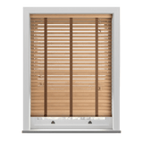 Tuscan Oak Real Wooden Blinds With Toffee Tapes - Zen Shades