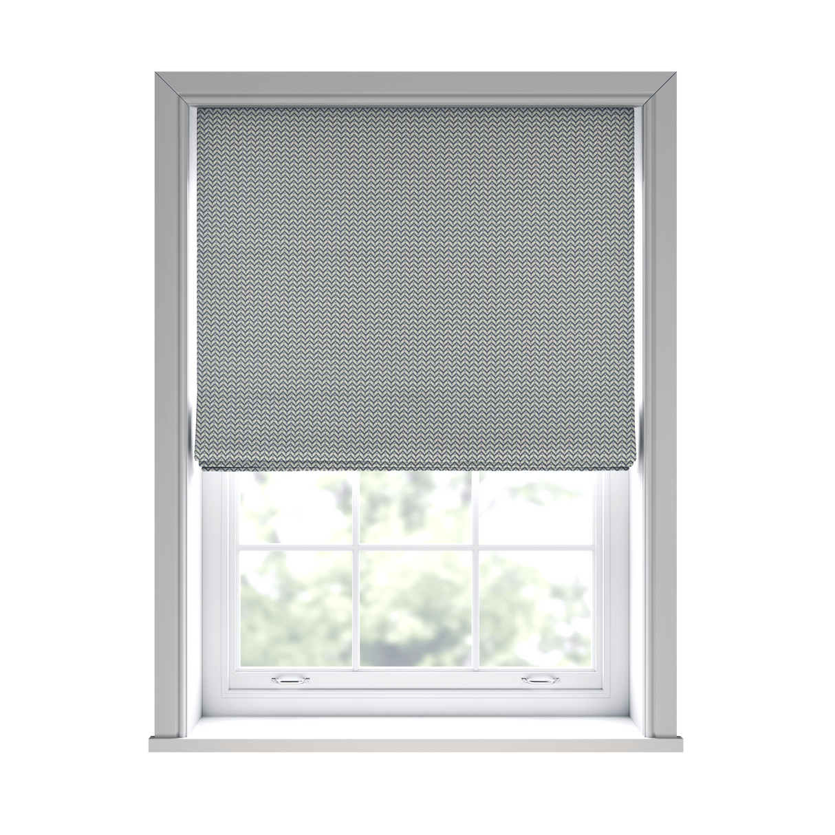 Vista Indigo Roman Blinds - Zen Shades